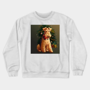 Cute Airedale Terrier Drawing Crewneck Sweatshirt